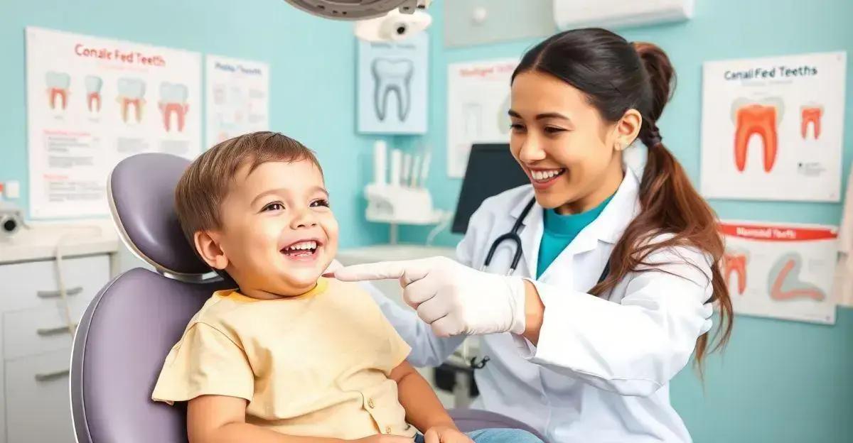 Opções de tratamento para dente encavalado infantil